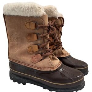 Sorel Alpine Pac Winter Snow Boots Women's Size 7 Leather Waterproof Insulated
